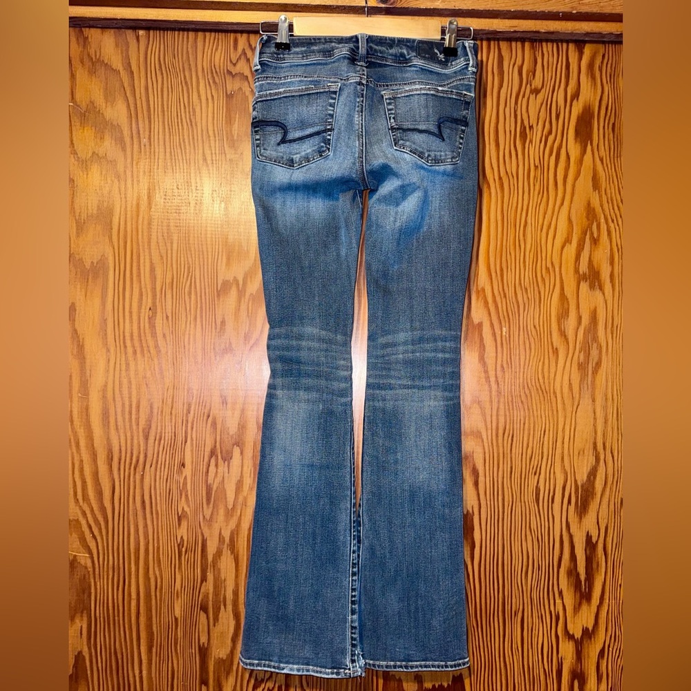 American Eagle Outfitters Dark Blue Flare Jeans - Picture 2 of 8
